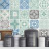 Pastel Blue Tiles Stickers - Wall