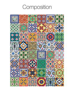 Talavera Tile Decals - Composition