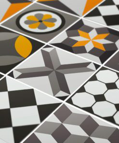 Vintage Geometric Tile Decals - Detail