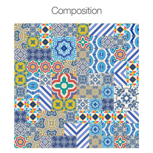 Royal Traditional Tile Decals - Composition