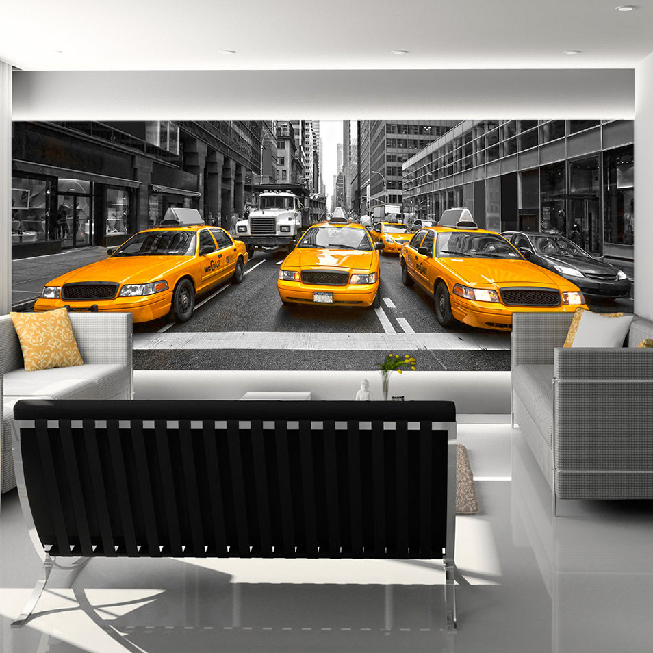 New York Yellow Wall Cabs Mural