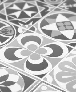 Grey Scale Floor Tile Decals - Detail