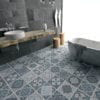 Vintage Blue Gray Floor Tile Decals - Floor