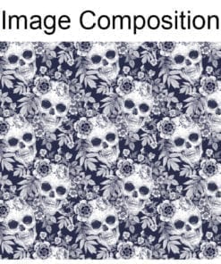 Hibiscus And Skulls Wallpaper Moonwallstickers Com