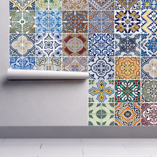 Portuguese Tiles Wallpaper - Moonwallstickers.com