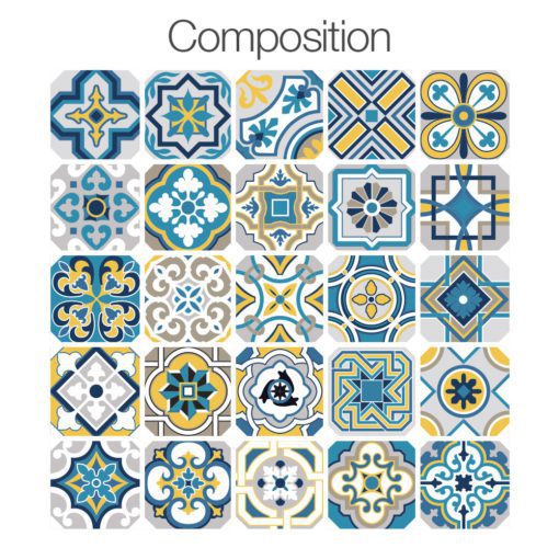 Colorful Tile Decals - Composition