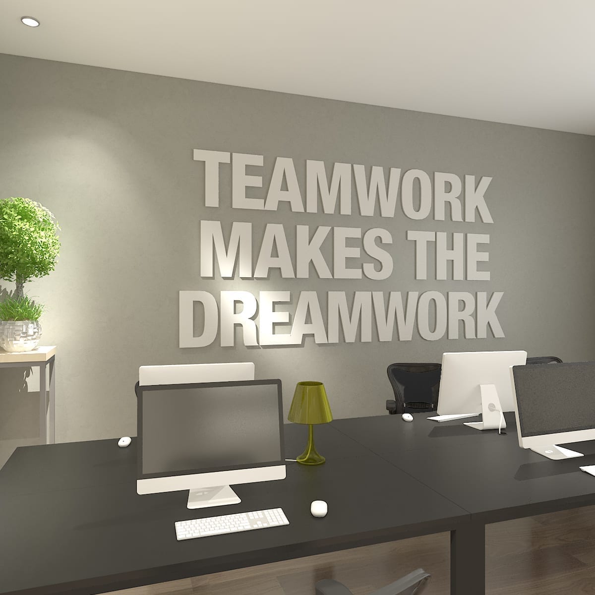 Teamwork Makes The Dreamwork 3D Office Decor - Moonwallstickers.com