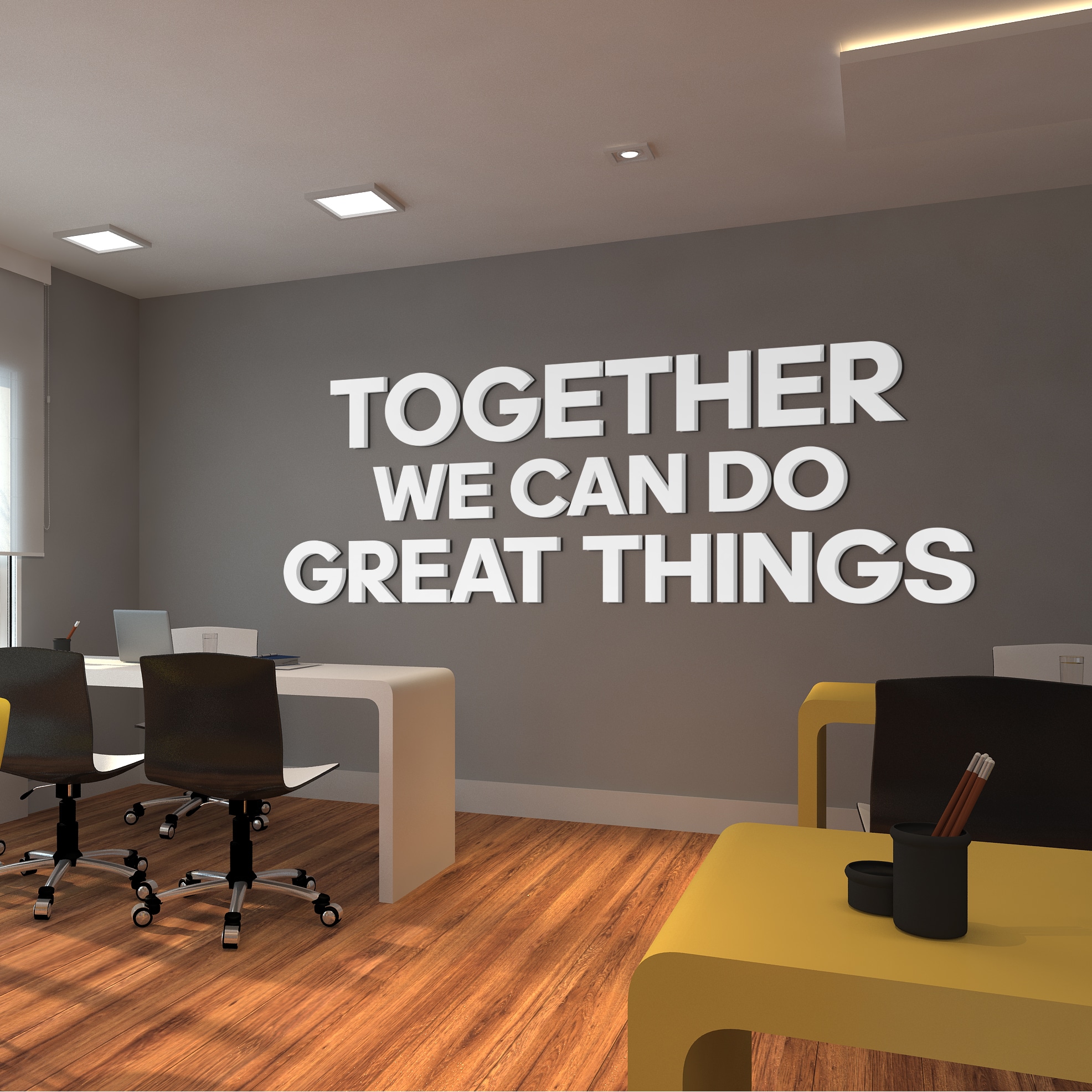 Together 3D Office Wall Decor - Moonwallstickers.com