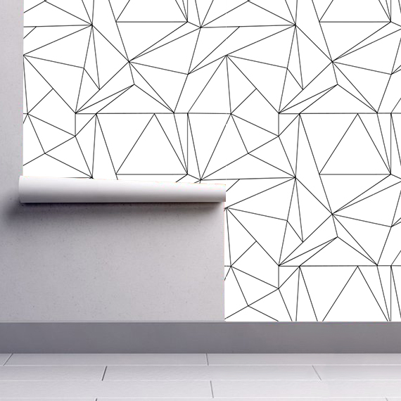 Wallpaper Polygonal Lines Pattern - Moonwallstickers.com