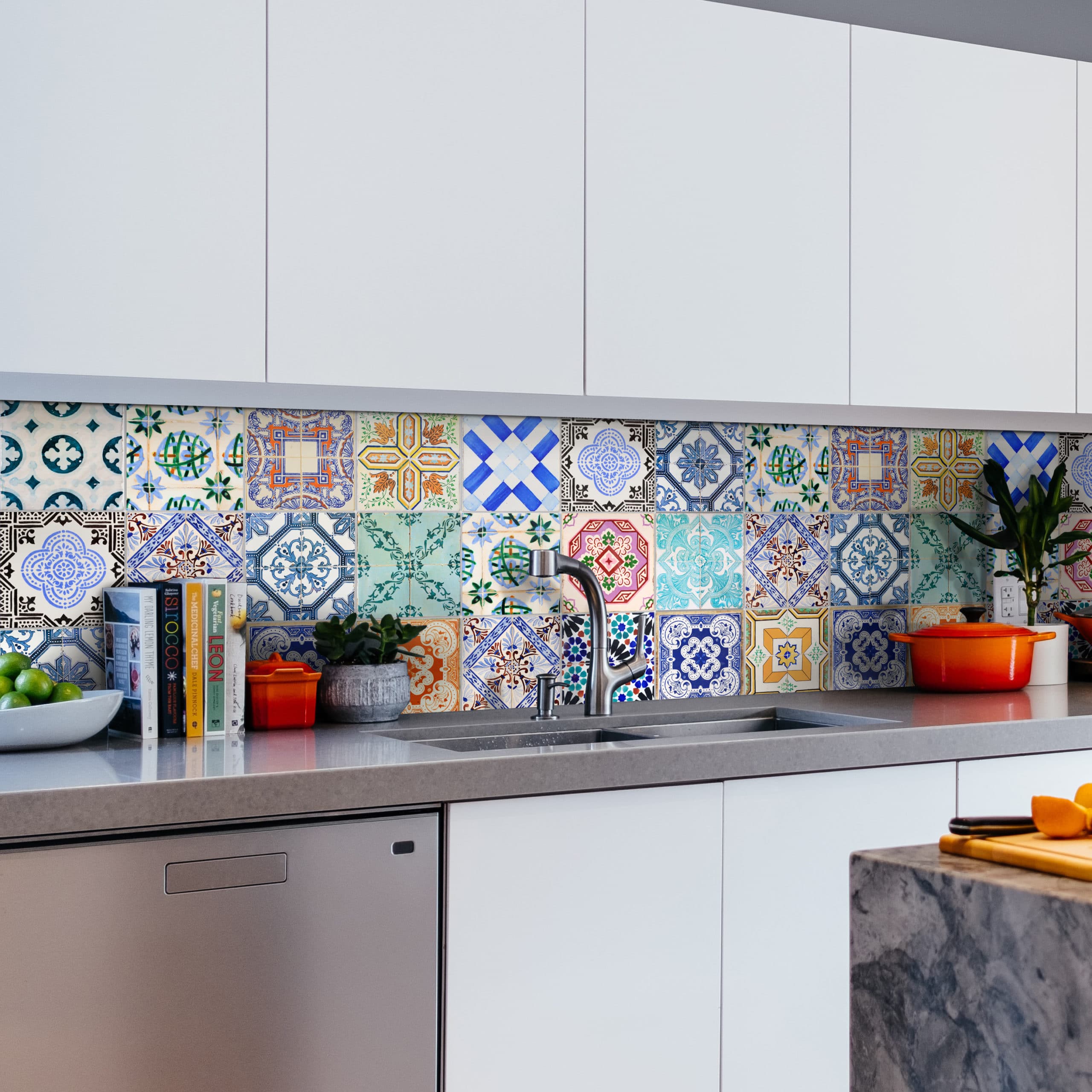 Kitchen Backsplash Decor - Traditional Spanish Tiles - Moonwallstickers.com