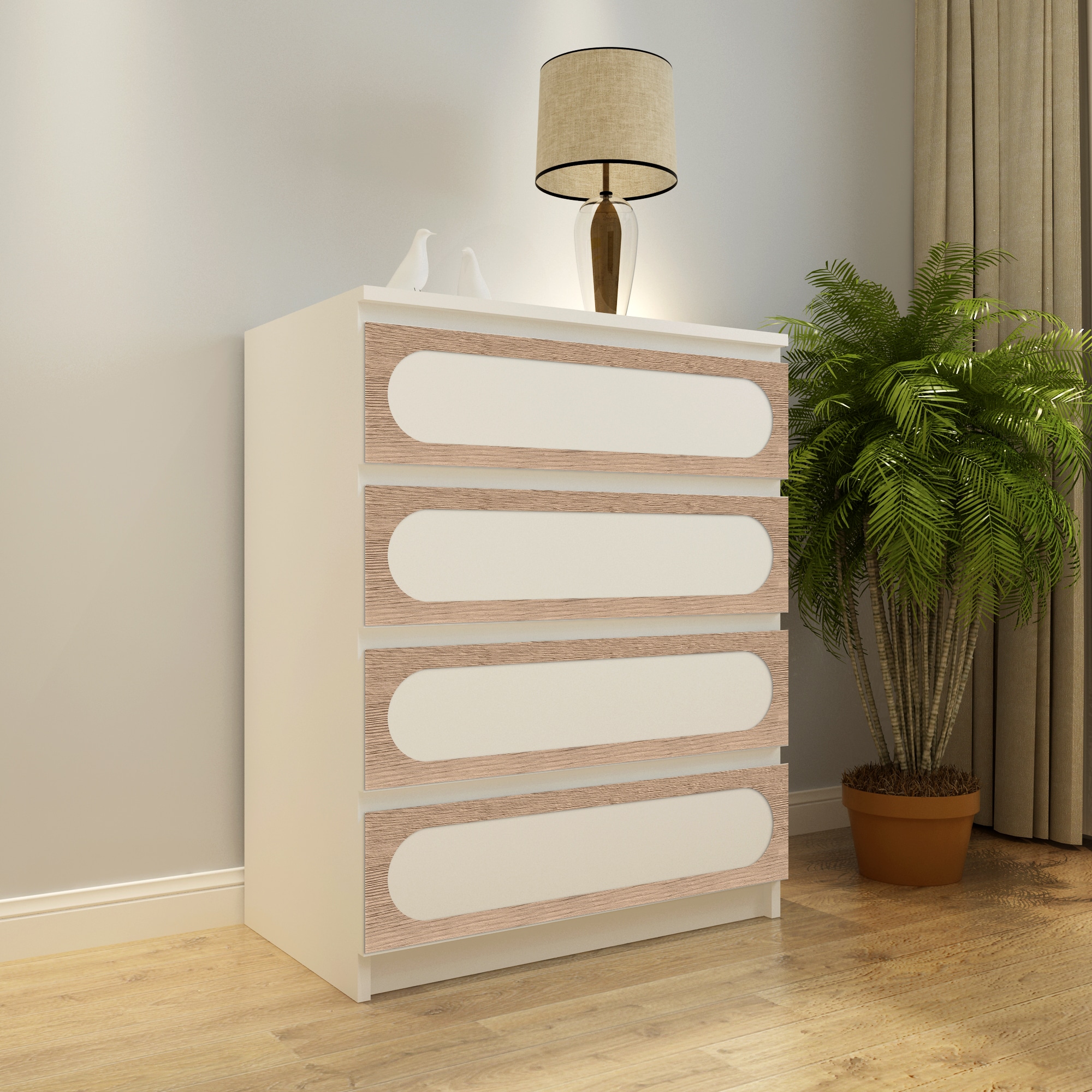 SCALLOP EDGE, MALM Kit, IKEA® Furniture Decor Overlay Panels - Drawe