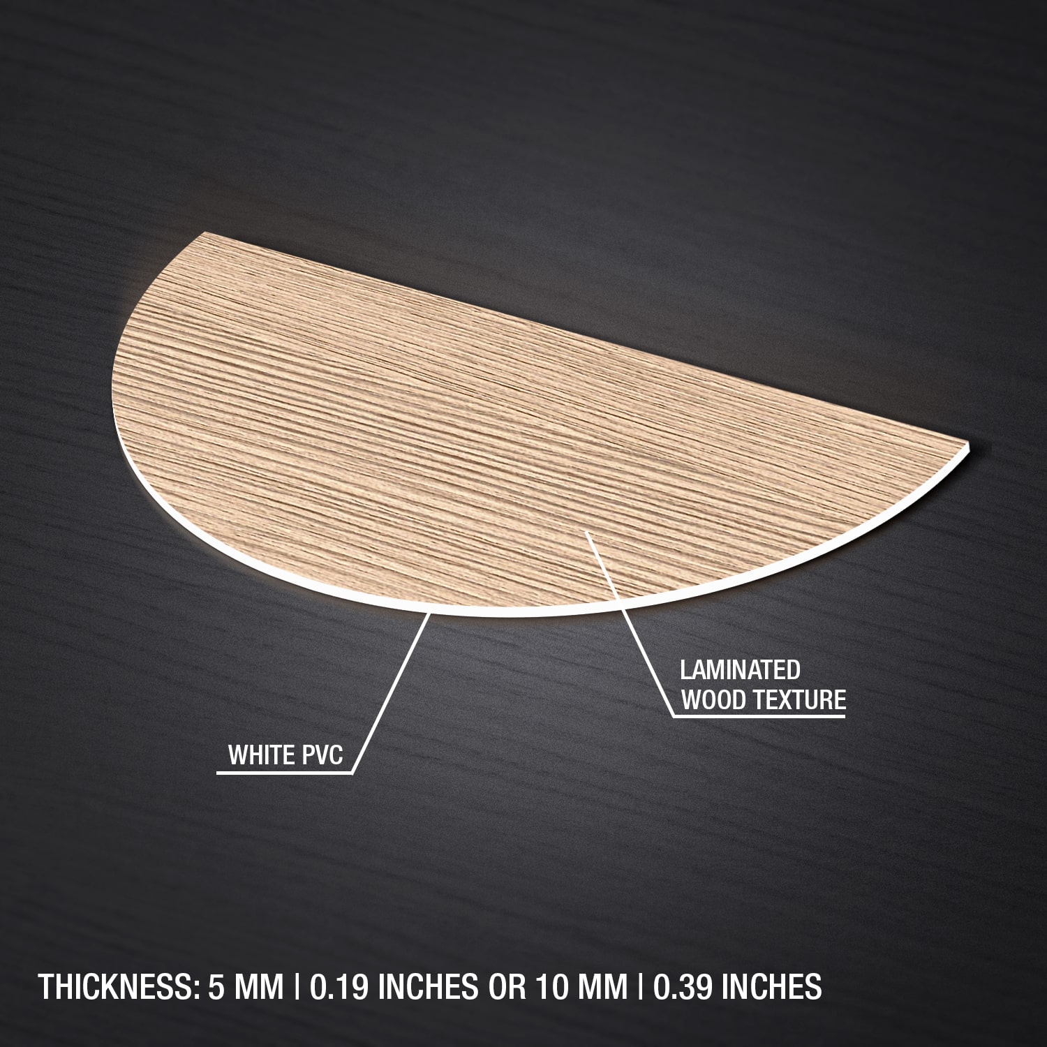 Semi Circles Texture Wood 3D Wall Decor - Moonwallstickers.com